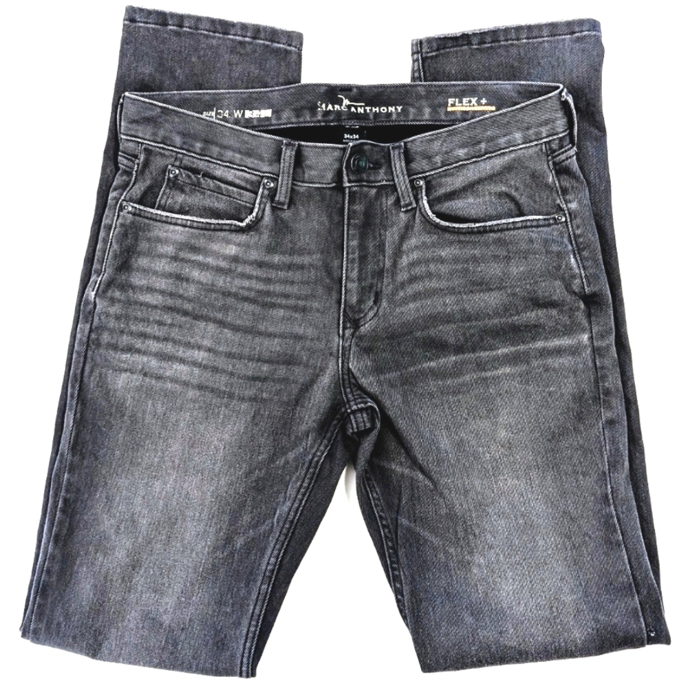 Marc Anthony Flex+ Slim Straight Mens Jeans  34W/34L (Closer to 33W/34L)